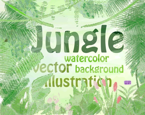 Illustration vectorielle aquarelle Jungle — Image vectorielle