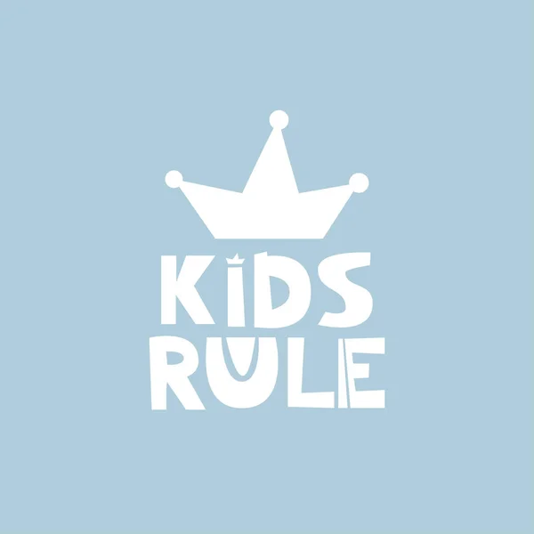 Règle enfants slogan — Image vectorielle