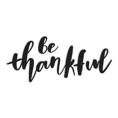 Şükret. El vektör çizim çekilmiş. Sonbahar renk poster. Hurda rezervasyon, posterler, tebrik kartları, afiş, tekstil, hediyeler, gömlek, kupalar veya diğer hediyeler için iyi. Vektör