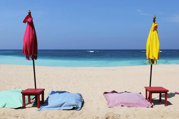 Paraguas Coloridos Playa Bali Indonesia — Foto de Stock