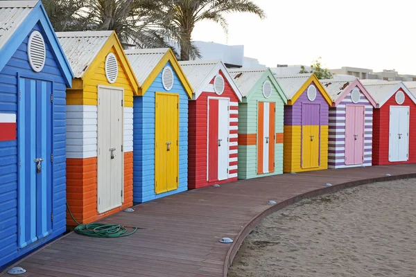 Coloridas Cabañas Playa Muscat Omán — Foto de Stock