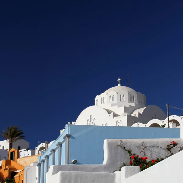 Ortodoxní Metropolitní Katedrála Thira Ostrov Santorini Řecko — Stock fotografie