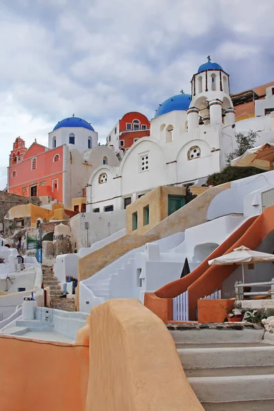 Oia Barevné Město Ostrově Santorini Řecko — Stock fotografie