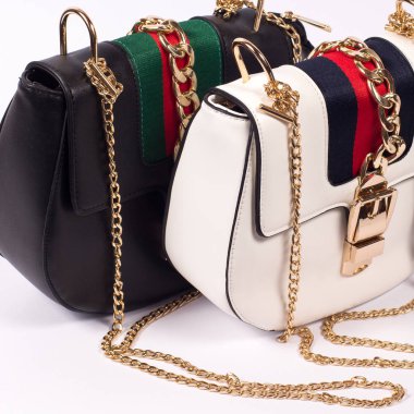 Moda kadınlar çanta beyaz bitti izole