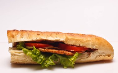 sandwitch üzerinde beyaz izole