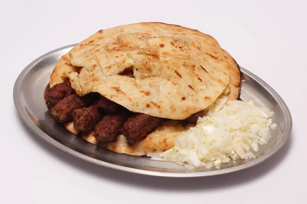 Traditional bosnian food on white background