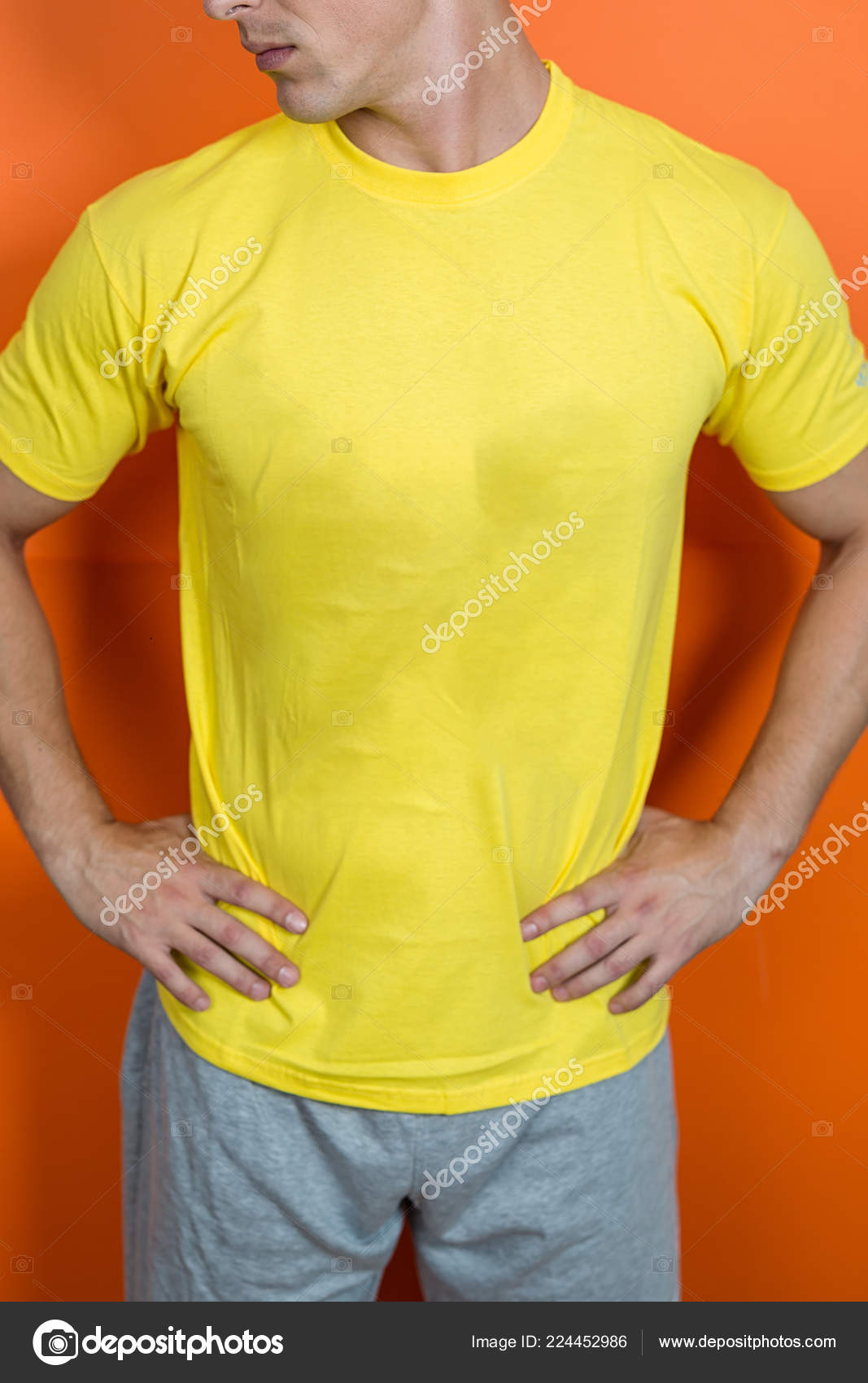Download Yellow Tshirt Stock Photos Royalty Free Yellow Tshirt Images Depositphotos PSD Mockup Templates