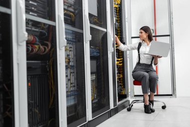 Teknisyen muayene Server'da sunucu odası