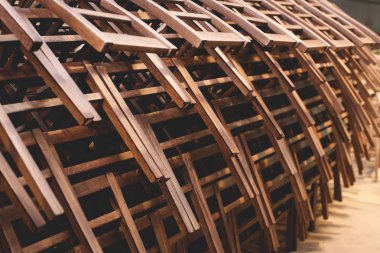 Sandalyeler, ayrıntıları imalatı yakın çekim