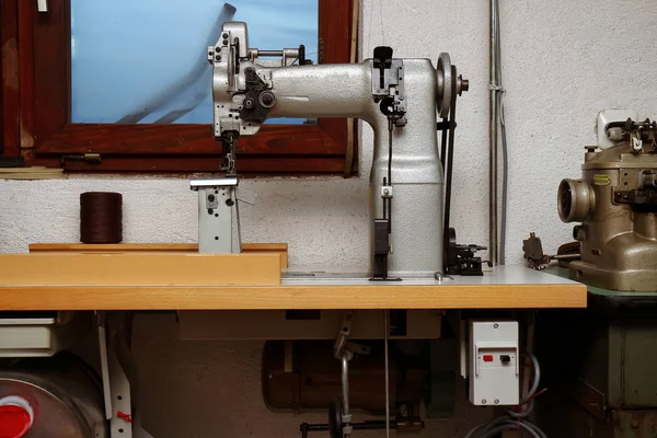 Retro sewing machine, old tools for craft