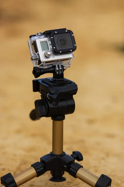 action camera in desert