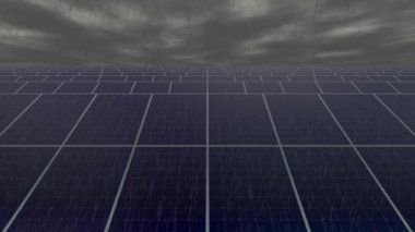 güneş panelleri yağmur, yenilenebilir enerji endüstrisi kavramı bela yüzünden işe yaramazsa