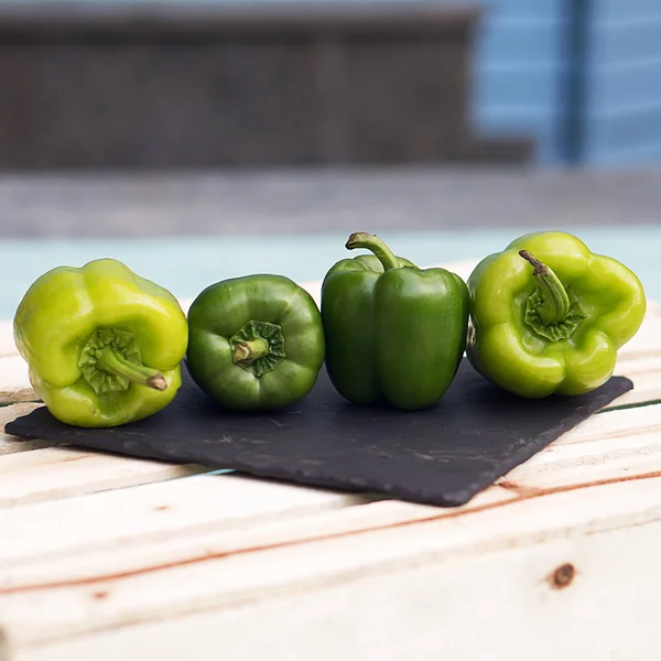 green bell pepper on the table