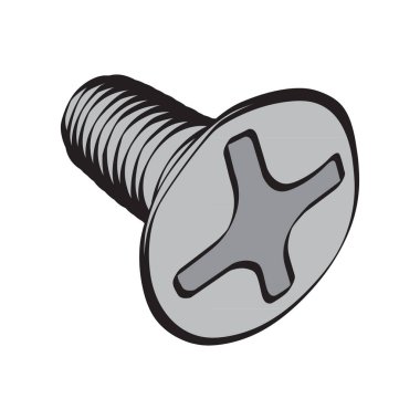 Vektör simgesi tasarım için cıvata ile