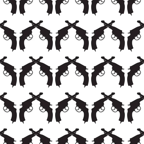 Seamless Background Revolvers Design — Stock Vector