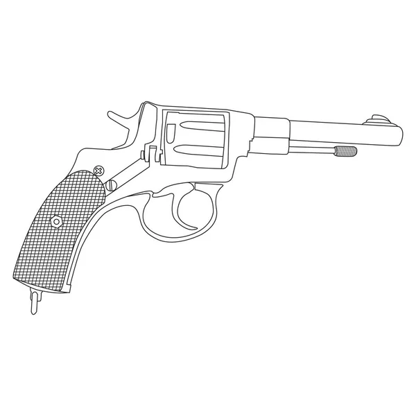 Vector Image Revolver Design — Stock Vector