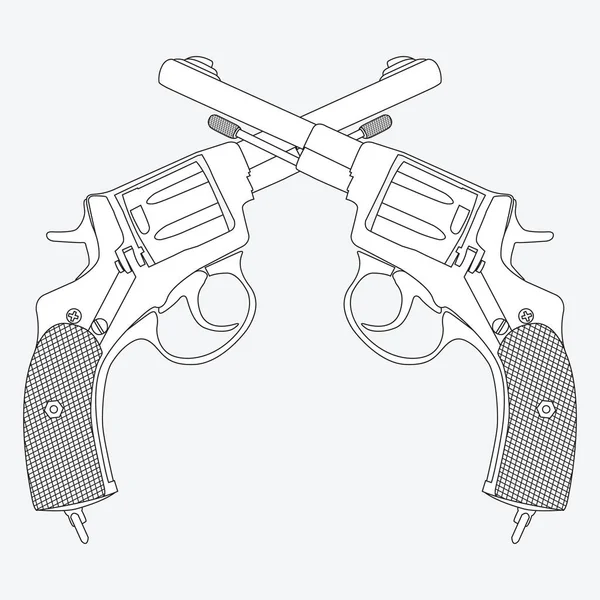 Vector Image Revolver Design — Stock Vector