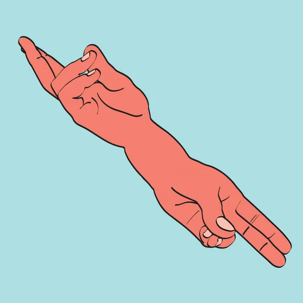 設計のための人間の手のベクトル画像 — ストックベクタ