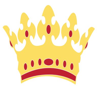 Royal crown için tasarım vektör simgesi