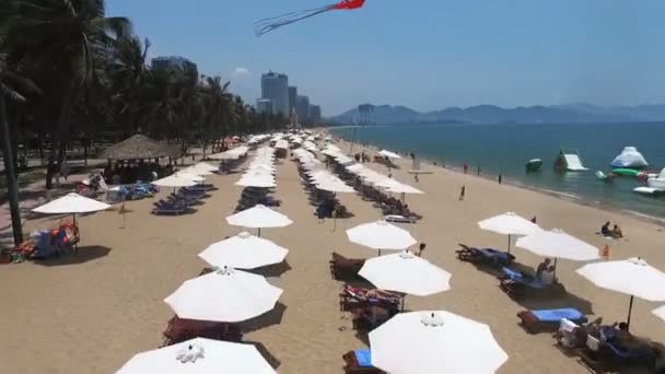Centrální Pláž Městě Nha Trang Vietnam 2018 — Stock video
