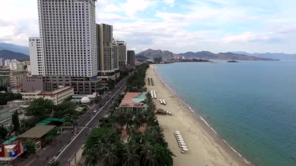 Luftaufnahme Über Der Küste Von Nha Trang 2016 — Stockvideo