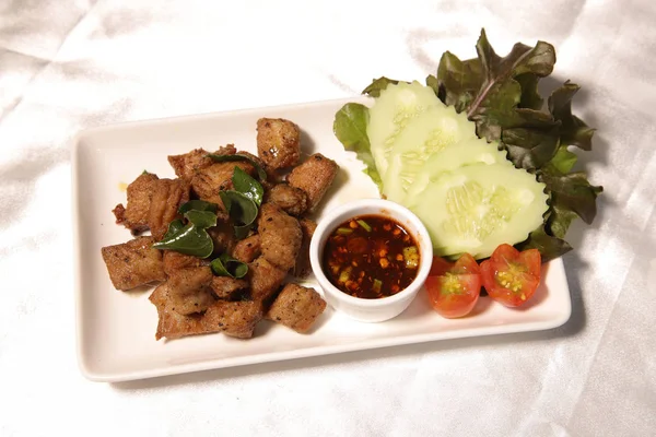 泰国煎罗勒猪肉 — 图库照片