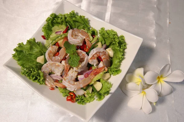 Fresh Shrimp Thai Salad Royalty Free Stock Photos