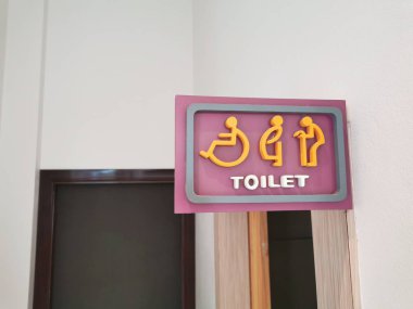 Beyaz arkaplan ile wc işareti