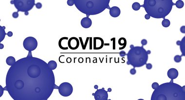 Covid-19 Coronavirus kavramı yazı dizaynı logosu. Dünya Sağlık Örgütü WHO, COVID-19 adlı tehlikeli virüs taşıyıcı illüstrasyonu Coronavirus hastalığı için yeni bir resmi isim tanıttı