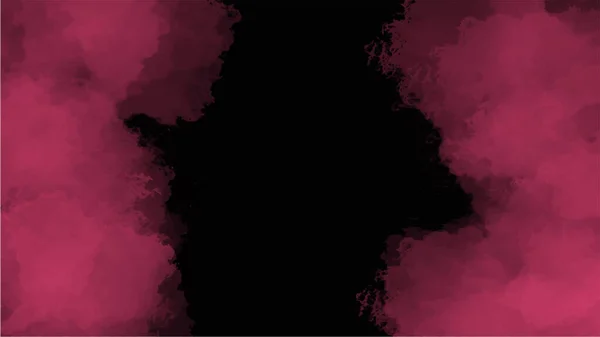 テクスチャの背景とウェブバナーデザインのための黒の背景にピンクの水彩 — ストックベクタ