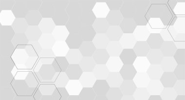 Parlak beyaz soyut altıgen duvar kağıdı veya arkaplan