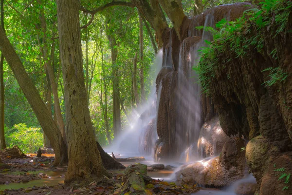 Pa Wai Waterfall in tropical rain forest, Khirirat, Phop Phra, Tak, Thailand