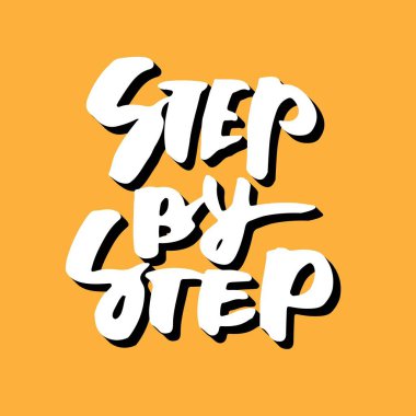 El çizimi tasarımınız için yazı. Adım adım