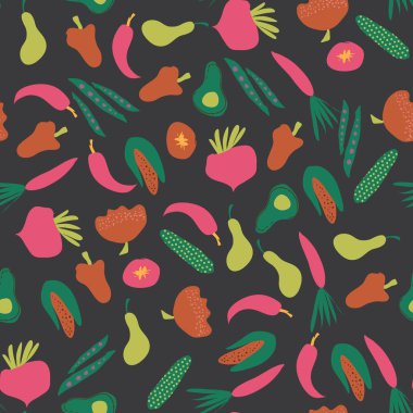 Tasarımınız için sebzeler sorunsuz arka plan 