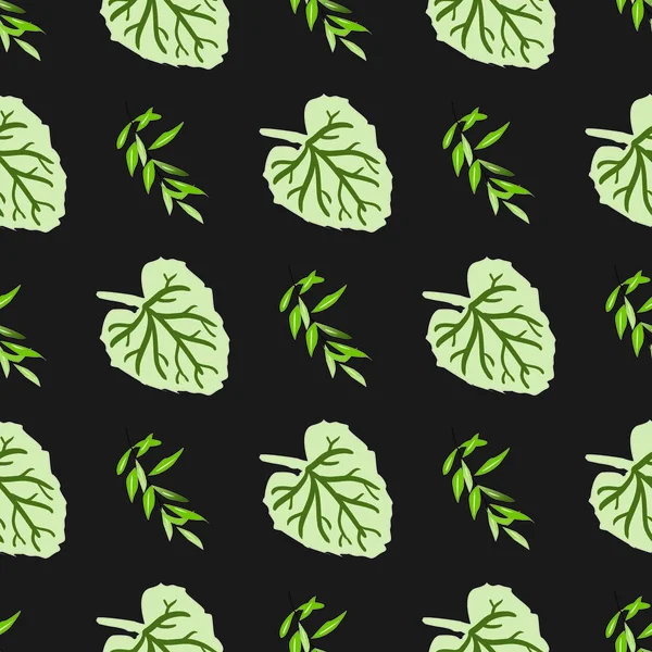디자인에 대 한 완벽 한 패턴을 나뭇잎 — 스톡 벡터