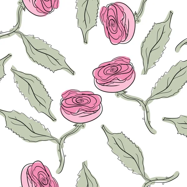 Roses avait dessiné une illustration pour votre design — Image vectorielle
