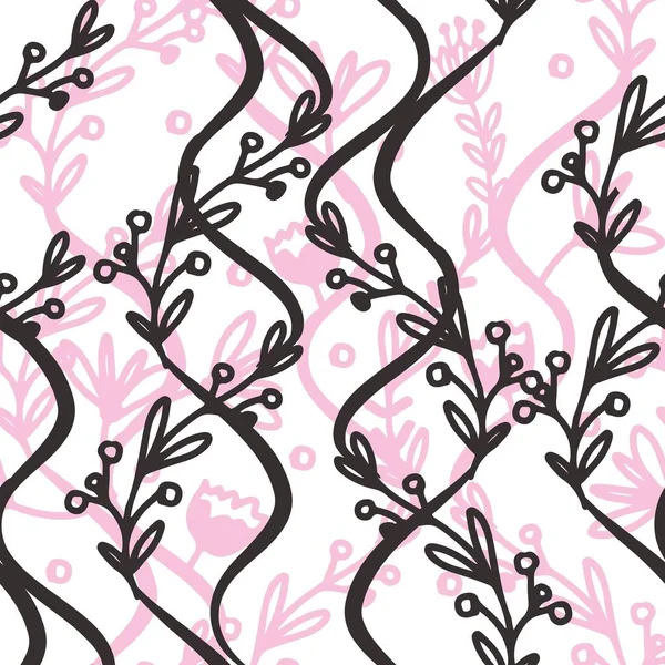 Rama floral patrón sin costuras para su diseño — Vector de stock