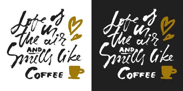Coffee hand lettering for your design — Stock Vector