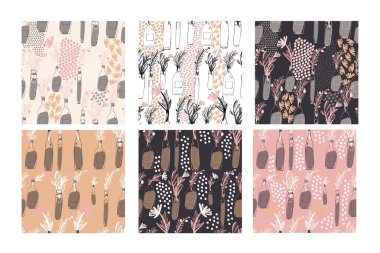 vazo çiçek. Tasarımınız için elle çizilmiş illüstrasyon