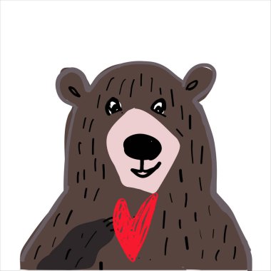 Ayı şablonu vektör illüstrasyonu 