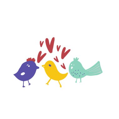 kuş desenli vektör illüstrasyonu 