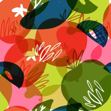 Sağlıklı yiyin, tasarımınız için el yazısı çizimleri.