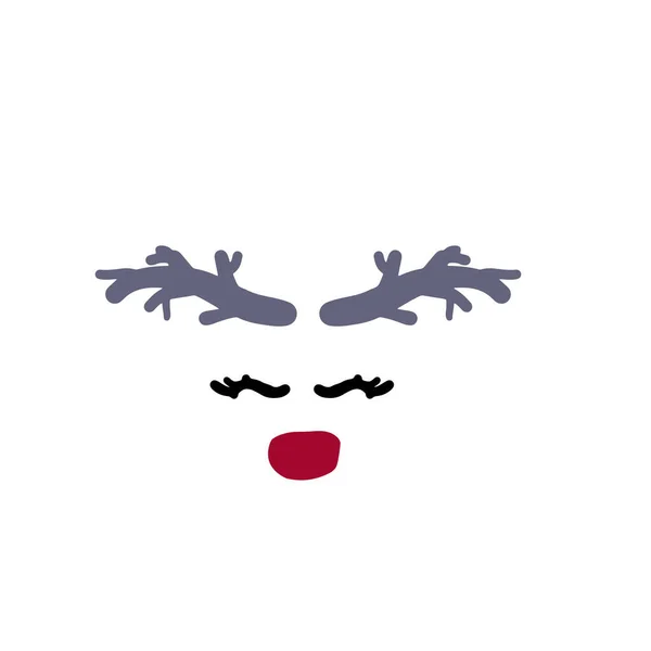 圣诞鹿脸婴儿T恤 — 图库矢量图片