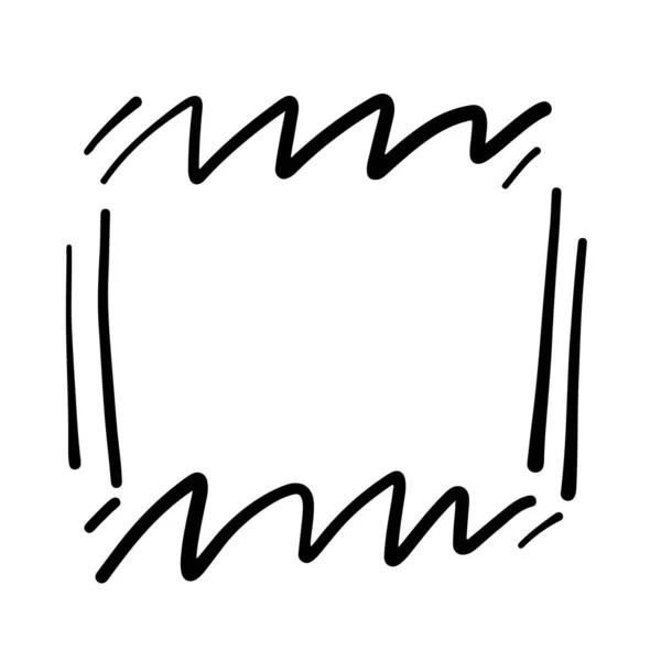 Ілюстрація Рамки Doodle Рука Намальована Вашого Дизайну — стоковий вектор