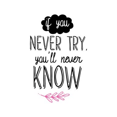 Tişört konsepti çizimi için ilham verici alıntı fikri 