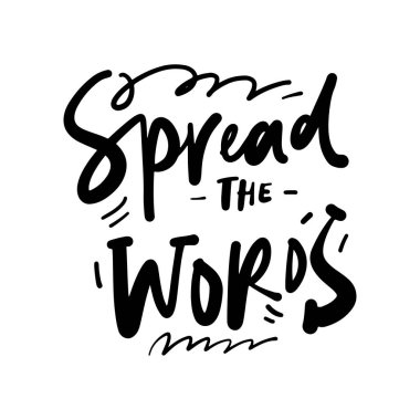 Kelimeleri yay. Kitapla ilgili el yazısı çizimleri. Kütüphane ve kafe için alıntılar