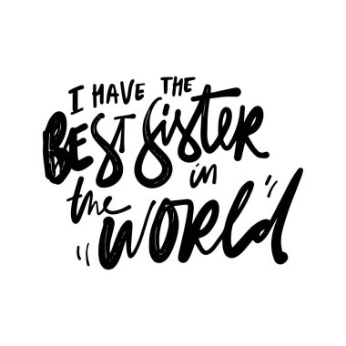 Kardeşler hakkında bir alıntı. El yazısı resimleme