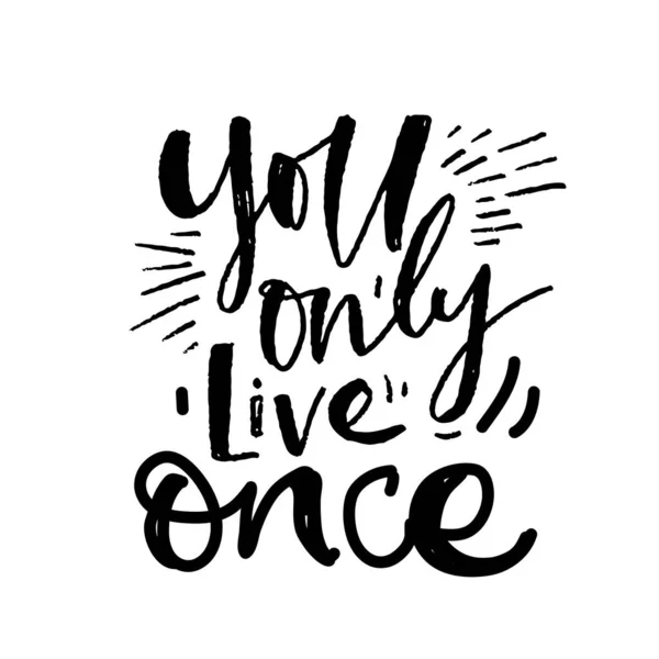 You Only Live Once Motivational Posters Social Media Blogs — Vettoriale Stock