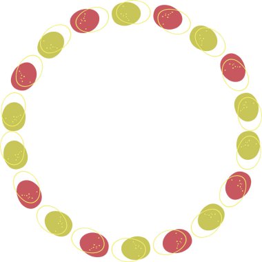 Blobs çerçeve metin için. Hippiler için Modern Sanat Grafikleri. Renkli stil geometrik boş yuvarlak çerçeve. Tasarım, davetiyeler, hediye kartları, el ilanları ve broşürler için öğe