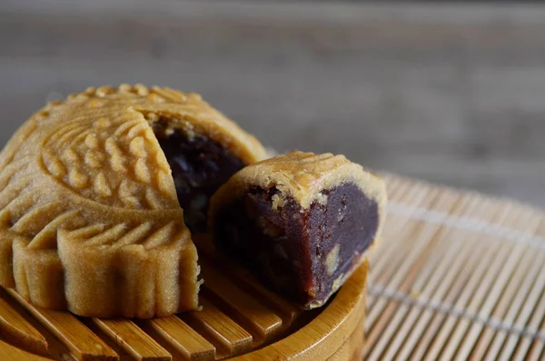 Pastel Luna Comida China Del Festival Mediados Otoño — Foto de Stock